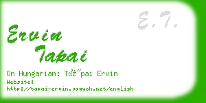 ervin tapai business card